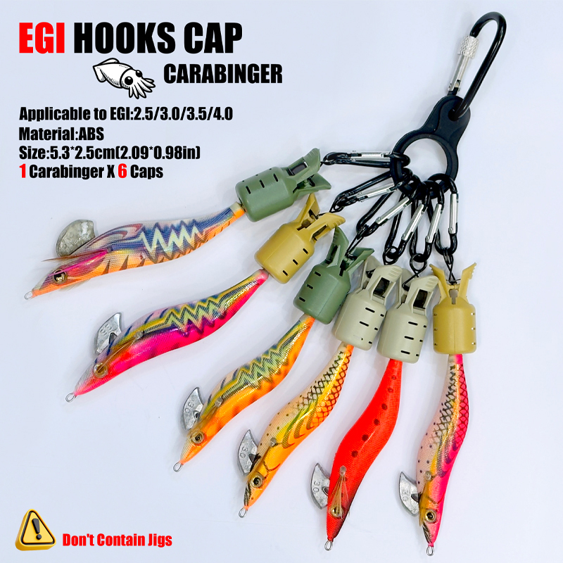 Squid Jig Hook Caps and Carabi - огляд і ціна Fishing Equipment Carp