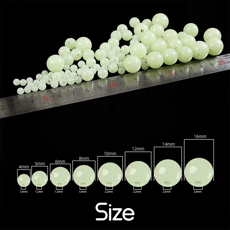 100pcs/bag Luminous Beads 4mm  - огляд і ціна Fishing Equipment Bag