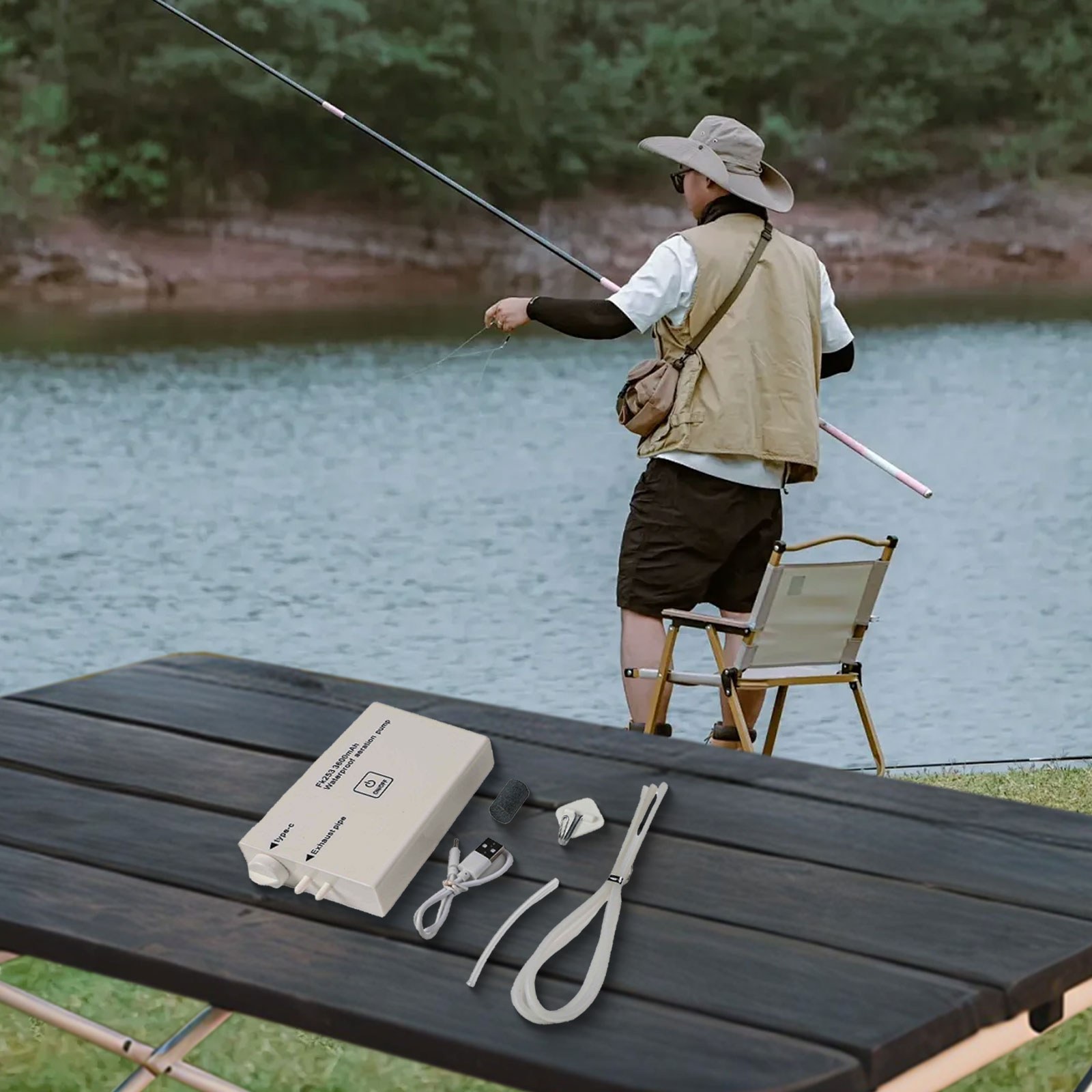 14*6*2.2cm Oxygen Pump Oxygen  - огляд і ціна Fishing Equipment Brands